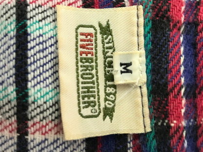 【中古品】【メンズ】 FIVE BROTHER ファイブブラザー 90's WORK FLANNEL SHIRT 90年代 ワーク フランネル シャツ トップス 146-260924-rt-17-tagh サイズ：M カラー：レッド/ブルー 万代Net店