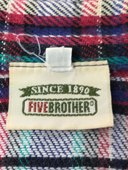 【中古品】【メンズ】 FIVE BROTHER ファイブブラザー 90's WORK FLANNEL SHIRT 90年代 ワーク フランネル シャツ トップス 146-260924-rt-17-tagh サイズ：M カラー：レッド/ブルー 万代Net店