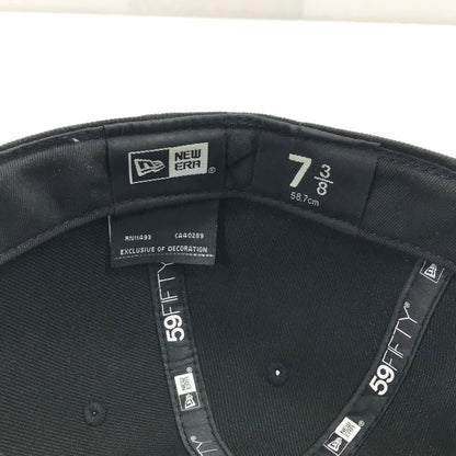 【中古品】【メンズ】 XLARGE エクストララージ × NEWERA ニューエラ 59FIFTY OLD ENGLISH CAP オールド イングリッシュ キャップ 帽子 185-260925-na-42-tagh サイズ：7 3/8 (58.7cm) カラー：ブラック 万代Net店