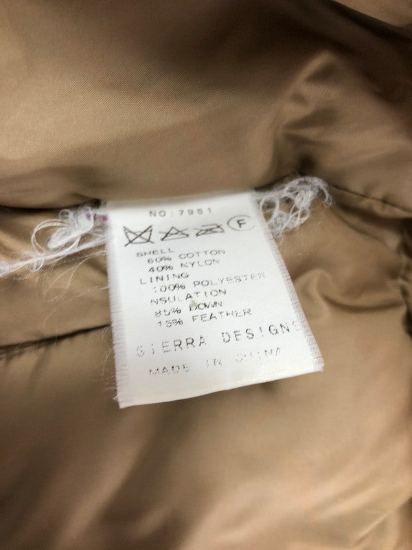 【中古品】【メンズ】 SIERRA DESIGNS シェラデザイン HOODED DOWN SIERRA JACKET 7951 フーデッド ダウン シエラ ジャケット アウター 144-260930-rt-10-tagh サイズ：S カラー：グリーン/ベージュ 万代Net店