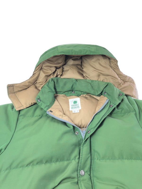 【中古品】【メンズ】 SIERRA DESIGNS シェラデザイン HOODED DOWN SIERRA JACKET 7951 フーデッド ダウン シエラ ジャケット アウター 144-260930-rt-10-tagh サイズ：S カラー：グリーン/ベージュ 万代Net店