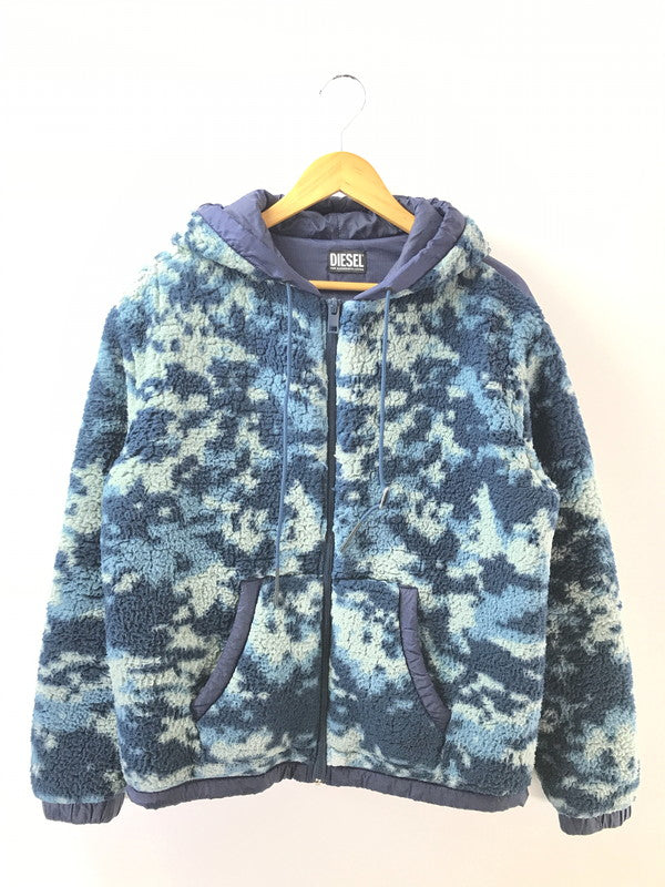 【中古品】【メンズ】 DIESEL ディーゼル S-KAMELION FLEECE JACKET A03259 カメレオン フリース ジャケット アウター 141-260924-rt-46-tagh サイズ：M カラー：ブルー 万代Net店