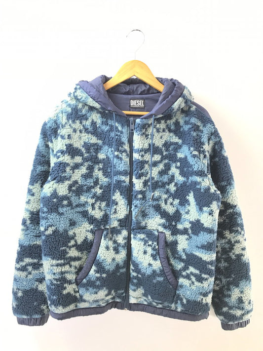 【中古品】【メンズ】 DIESEL ディーゼル S-KAMELION FLEECE JACKET A03259 カメレオン フリース ジャケット アウター 141-260924-rt-46-tagh サイズ：M カラー：ブルー 万代Net店