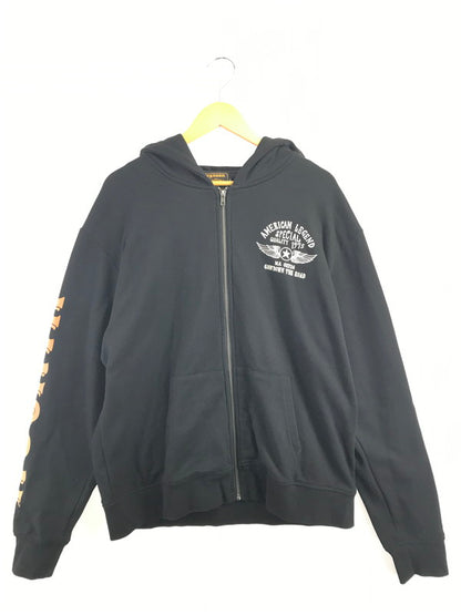 【中古品】【メンズ】 VANSON バンソン AMERICAN LEGEND SPECIAL ZIP UP HOODIE BLACK アメリカン レジェンド スぺシャル ジップアップ フーディー パーカー 145-260924-rt-15-tagh サイズ：XXL カラー：ブラック 万代Net店
