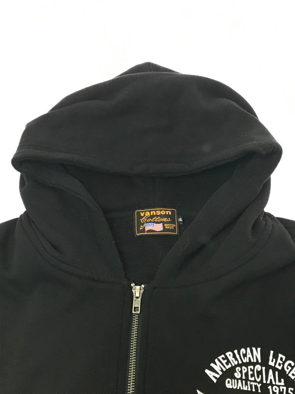【中古品】【メンズ】 VANSON バンソン AMERICAN LEGEND SPECIAL ZIP UP HOODIE BLACK アメリカン レジェンド スぺシャル ジップアップ フーディー パーカー 145-260924-rt-15-tagh サイズ：XXL カラー：ブラック 万代Net店