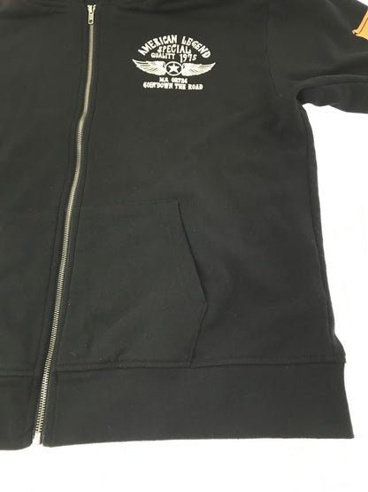 【中古品】【メンズ】 VANSON バンソン AMERICAN LEGEND SPECIAL ZIP UP HOODIE BLACK アメリカン レジェンド スぺシャル ジップアップ フーディー パーカー 145-260924-rt-15-tagh サイズ：XXL カラー：ブラック 万代Net店