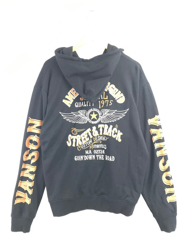 【中古品】【メンズ】 VANSON バンソン AMERICAN LEGEND SPECIAL ZIP UP HOODIE BLACK アメリカン レジェンド スぺシャル ジップアップ フーディー パーカー 145-260924-rt-15-tagh サイズ：XXL カラー：ブラック 万代Net店
