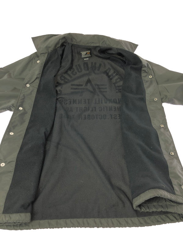 【中古品】【メンズ】 ALPHA INDUSTRIES アルファ COACH JACKET OLIVE 20546-176 コーチ ジャケット アウター 145-260930-rt-07-tagh サイズ：M カラー：オリーブ 万代Net店