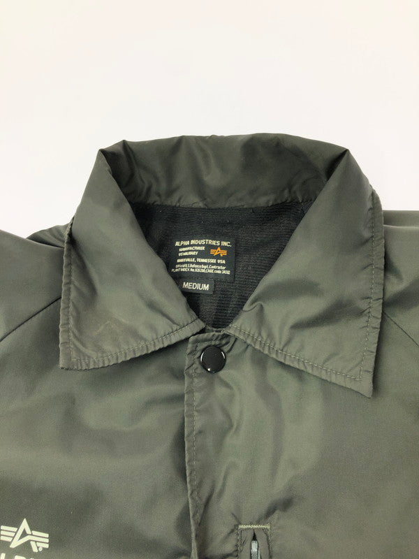 【中古品】【メンズ】 ALPHA INDUSTRIES アルファ COACH JACKET OLIVE 20546-176 コーチ ジャケット アウター 145-260930-rt-07-tagh サイズ：M カラー：オリーブ 万代Net店