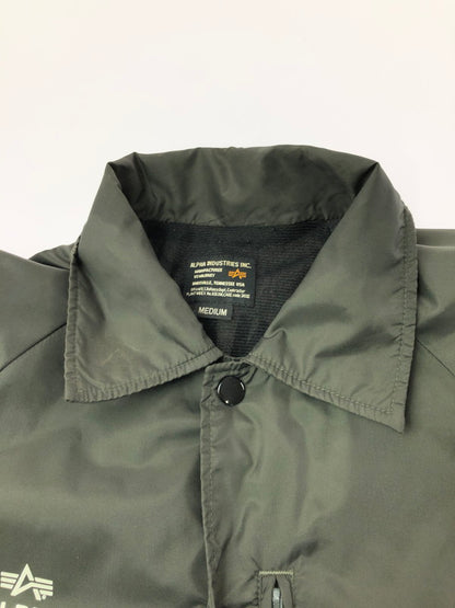 【中古品】【メンズ】 ALPHA INDUSTRIES アルファ COACH JACKET OLIVE 20546-176 コーチ ジャケット アウター 145-260930-rt-07-tagh サイズ：M カラー：オリーブ 万代Net店
