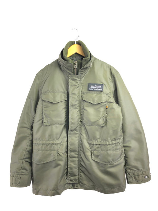 【中古品】【メンズ】 ALPHA INDUSTRIES アルファ FAKE LAYERED MILITARY JACKET OLIVE 20508-076 フェイク レイヤード ミリタリージャケット アウター 145-260930-rt-08-tagh サイズ：M カラー：オリーブ 万代Net店