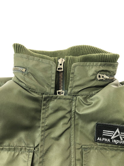 【中古品】【メンズ】 ALPHA INDUSTRIES アルファ FAKE LAYERED MILITARY JACKET OLIVE 20508-076 フェイク レイヤード ミリタリージャケット アウター 145-260930-rt-08-tagh サイズ：M カラー：オリーブ 万代Net店