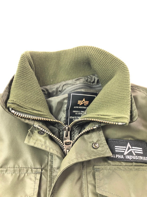 【中古品】【メンズ】 ALPHA INDUSTRIES アルファ FAKE LAYERED MILITARY JACKET OLIVE 20508-076 フェイク レイヤード ミリタリージャケット アウター 145-260930-rt-08-tagh サイズ：M カラー：オリーブ 万代Net店