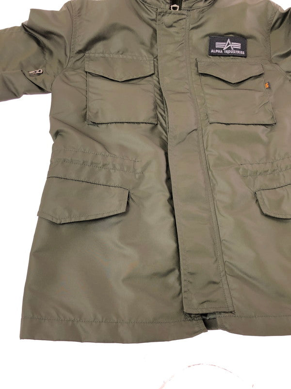 【中古品】【メンズ】 ALPHA INDUSTRIES アルファ FAKE LAYERED MILITARY JACKET OLIVE 20508-076 フェイク レイヤード ミリタリージャケット アウター 145-260930-rt-08-tagh サイズ：M カラー：オリーブ 万代Net店