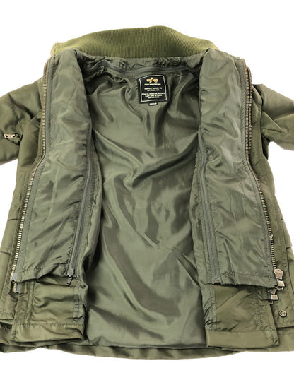 【中古品】【メンズ】 ALPHA INDUSTRIES アルファ FAKE LAYERED MILITARY JACKET OLIVE 20508-076 フェイク レイヤード ミリタリージャケット アウター 145-260930-rt-08-tagh サイズ：M カラー：オリーブ 万代Net店