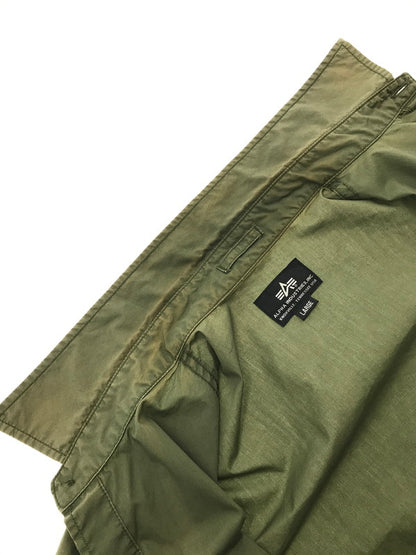 【現状渡し品】【メンズ】 ALPHA INDUSTRIES アルファ インダストリーズ MILITARY SHIRT 25054-019 ミリタリーシャツ 長袖シャツ 145-260926-na-08-tagh サイズ：L カラー：カーキ 万代Net店