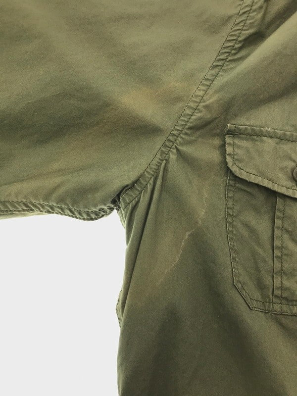 【現状渡し品】【メンズ】 ALPHA INDUSTRIES アルファ インダストリーズ MILITARY SHIRT 25054-019 ミリタリーシャツ 長袖シャツ 145-260926-na-08-tagh サイズ：L カラー：カーキ 万代Net店