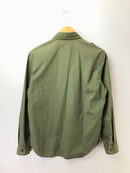 【現状渡し品】【メンズ】 ALPHA INDUSTRIES アルファ インダストリーズ MILITARY SHIRT 25054-019 ミリタリーシャツ 長袖シャツ 145-260926-na-08-tagh サイズ：L カラー：カーキ 万代Net店