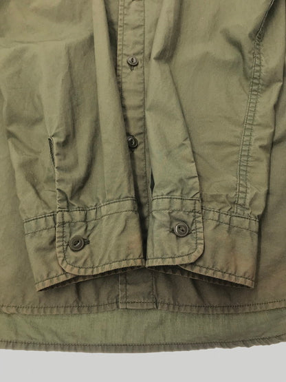 【現状渡し品】【メンズ】 ALPHA INDUSTRIES アルファ インダストリーズ MILITARY SHIRT 25054-019 ミリタリーシャツ 長袖シャツ 145-260926-na-08-tagh サイズ：L カラー：カーキ 万代Net店