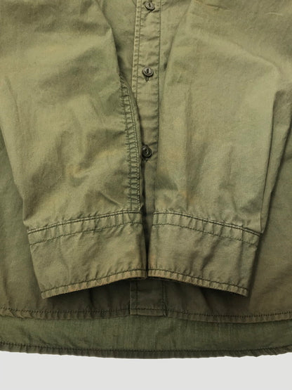 【現状渡し品】【メンズ】 ALPHA INDUSTRIES アルファ インダストリーズ MILITARY SHIRT 25054-019 ミリタリーシャツ 長袖シャツ 145-260926-na-08-tagh サイズ：L カラー：カーキ 万代Net店