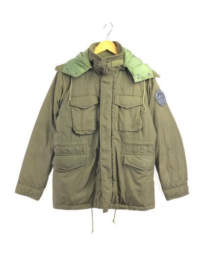 【中古品】【メンズ】 ALPHA INDUSTRIES アルファ HOODED DOWN JACKET OLIVE 20170-019 フーデッド ダウン ジャケット アウター 145-260930-rt-06-tagh サイズ：S カラー：オリーブ 万代Net店