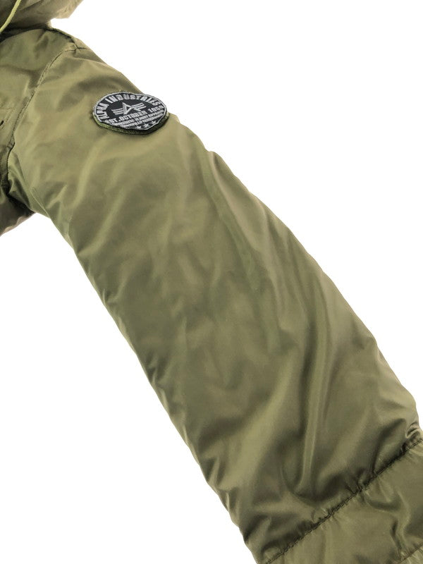 【中古品】【メンズ】 ALPHA INDUSTRIES アルファ HOODED DOWN JACKET OLIVE 20170-019 フーデッド ダウン ジャケット アウター 145-260930-rt-06-tagh サイズ：S カラー：オリーブ 万代Net店