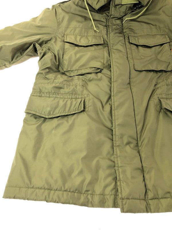 【中古品】【メンズ】 ALPHA INDUSTRIES アルファ HOODED DOWN JACKET OLIVE 20170-019 フーデッド ダウン ジャケット アウター 145-260930-rt-06-tagh サイズ：S カラー：オリーブ 万代Net店