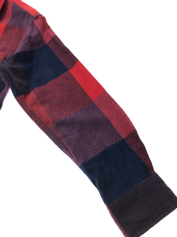 【中古品】【メンズ】 BLUE BLUE ブルーブルー BRUSHED INDIGO BLOCK CHECK WORK SHIRT RED BLUE 1004744 インディゴ ブロック チェック ワーク シャツ 145-260924-rt-41-tagh サイズ：2 カラー：レッドー/ブルー 万代Net店
