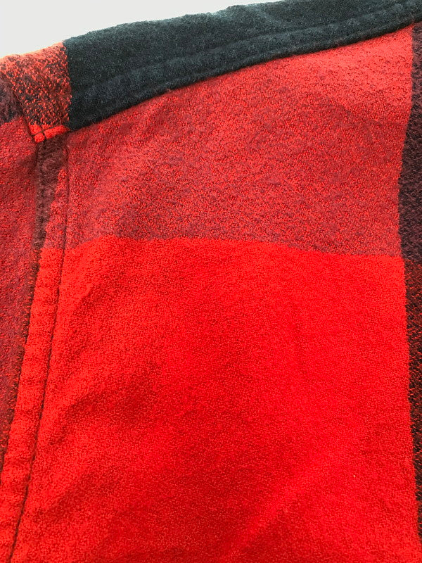 【中古品】【メンズ】 BLUE BLUE ブルーブルー BRUSHED INDIGO BLOCK CHECK WORK SHIRT RED BLUE 1004744 インディゴ ブロック チェック ワーク シャツ 145-260924-rt-41-tagh サイズ：2 カラー：レッドー/ブルー 万代Net店