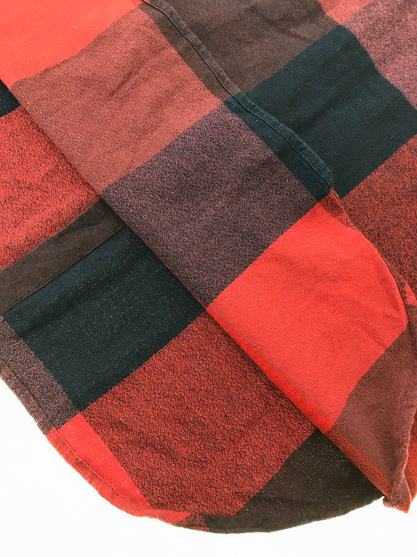 【中古品】【メンズ】 BLUE BLUE ブルーブルー BRUSHED INDIGO BLOCK CHECK WORK SHIRT RED BLUE 1004744 インディゴ ブロック チェック ワーク シャツ 145-260924-rt-41-tagh サイズ：2 カラー：レッドー/ブルー 万代Net店