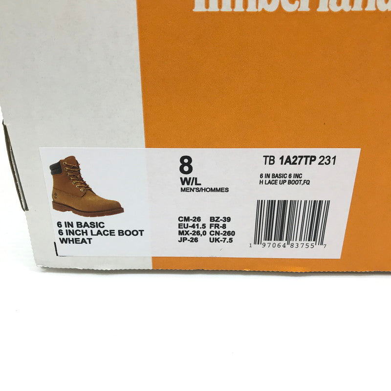 【中古品】【メンズ】 TIMBERLAND ティンバーランド 6-INCH WATER-RESISTANT BOOTS BROWN TB1A27TP231 6インチ ウォーター レジスタント ブーツ 靴 164-260925-rt-07-tagh サイズ：26cm US8W カラー：ベージュ 万代Net店