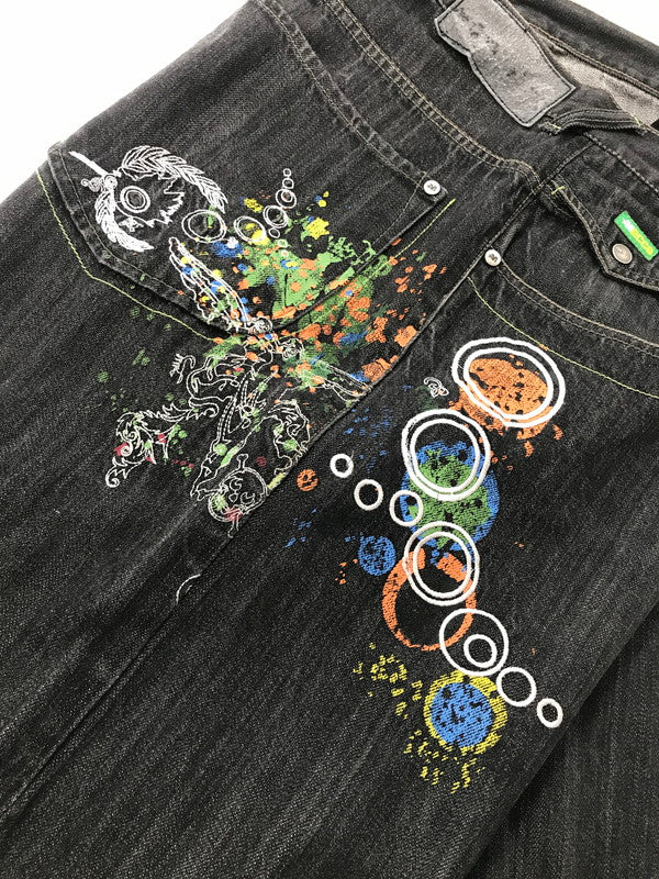 【中古品】【メンズ】 MECCA メッカ NO.13 WIDE DENIM PANTS ワイド デニムパンツ ボトムス 157-260926-na-17-tagh サイズ：42/34 カラー：ブラック 万代Net店