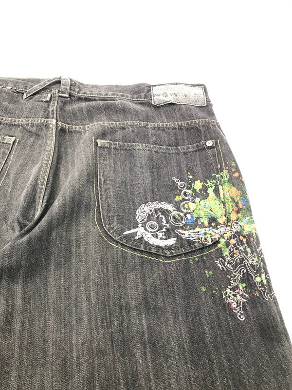 【中古品】【メンズ】 MECCA メッカ NO.13 WIDE DENIM PANTS ワイド デニムパンツ ボトムス 157-260926-na-17-tagh サイズ：42/34 カラー：ブラック 万代Net店