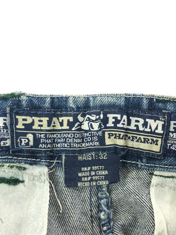 【現状渡し品】【メンズ】 PHAT FARM ファット ファーム CARGO DENIM PANTS PPT92315 カーゴ デニム パンツ ジーパン ボトムス 153-260926-rt-31-tagh サイズ：32 カラー：インディゴ 万代Net店