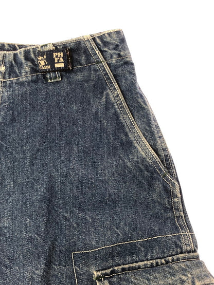 【現状渡し品】【メンズ】 PHAT FARM ファット ファーム CARGO DENIM PANTS PPT92315 カーゴ デニム パンツ ジーパン ボトムス 153-260926-rt-31-tagh サイズ：32 カラー：インディゴ 万代Net店