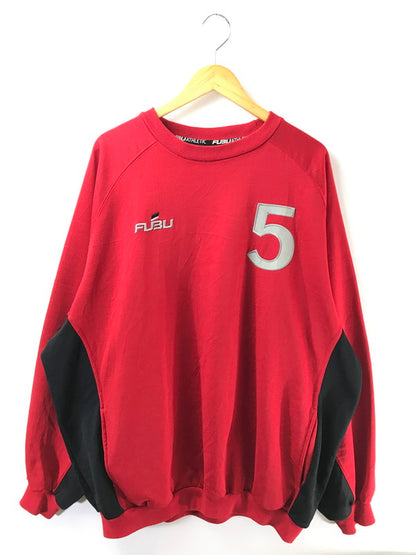 【中古品】【メンズ】 FUBU フブ × NBA エヌビーエー 90's JERSEY SWEATSHIRT ジャージ スウェット シャツ トップス 142-260924-rt-25-tagh サイズ：XXL カラー：レッド 万代Net店
