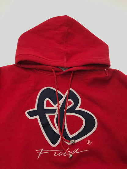 【中古品】【メンズ】 FUBU フブ 90's FB LOGO HOODIE RED FAM-42704 90年代 ロゴ フーディー パーカー 142-260924-rt-24-tagh サイズ：不明 下記参照 カラー：レッド 万代Net店