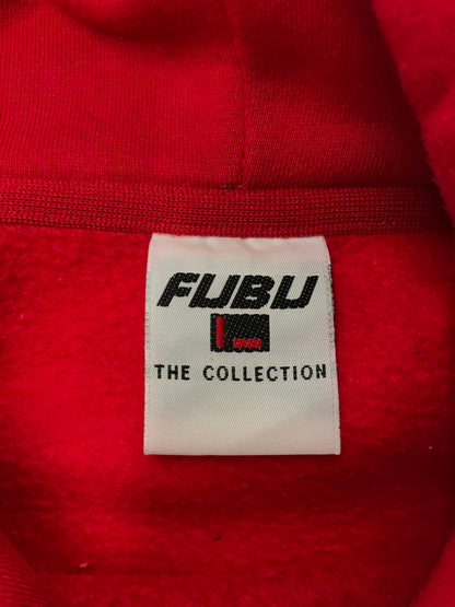 【中古品】【メンズ】 FUBU フブ 90's FB LOGO HOODIE RED FAM-42704 90年代 ロゴ フーディー パーカー 142-260924-rt-24-tagh サイズ：不明 下記参照 カラー：レッド 万代Net店