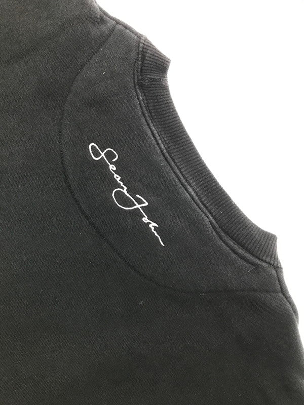 【中古品】【メンズ】 SEAN JOHN ショーンジョン 90's LOGO SWEATSHIRT BLACK 90年代 ロゴ スウェット シャツ 韓国製 トレーナー トップス 142-260924-rt-23-tagh サイズ：XL カラー：ブラック 万代Net店