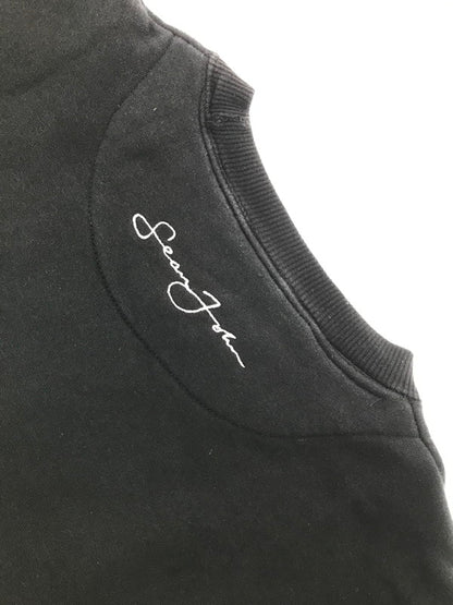 【中古品】【メンズ】 SEAN JOHN ショーンジョン 90's LOGO SWEATSHIRT BLACK 90年代 ロゴ スウェット シャツ 韓国製 トレーナー トップス 142-260924-rt-23-tagh サイズ：XL カラー：ブラック 万代Net店