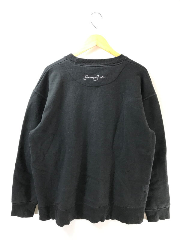 【中古品】【メンズ】 SEAN JOHN ショーンジョン 90's LOGO SWEATSHIRT BLACK 90年代 ロゴ スウェット シャツ 韓国製 トレーナー トップス 142-260924-rt-23-tagh サイズ：XL カラー：ブラック 万代Net店