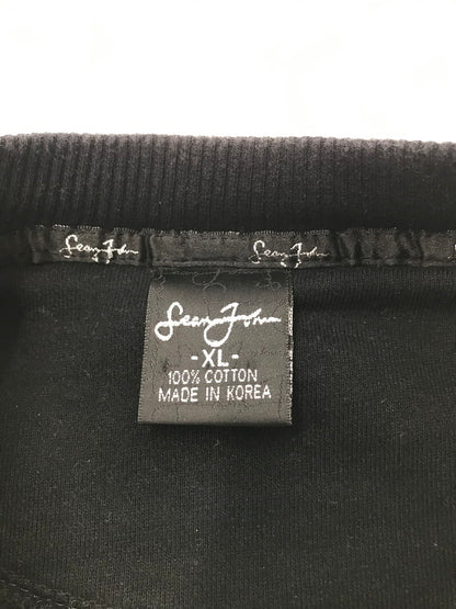 【中古品】【メンズ】 SEAN JOHN ショーンジョン 90's LOGO SWEATSHIRT BLACK 90年代 ロゴ スウェット シャツ 韓国製 トレーナー トップス 142-260924-rt-23-tagh サイズ：XL カラー：ブラック 万代Net店