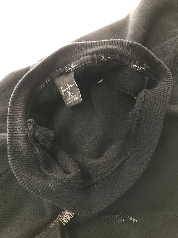 【中古品】【メンズ】 SEAN JOHN ショーンジョン 90's LOGO SWEATSHIRT BLACK 90年代 ロゴ スウェット シャツ 韓国製 トレーナー トップス 142-260924-rt-23-tagh サイズ：XL カラー：ブラック 万代Net店