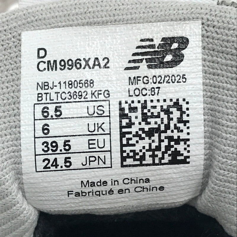 【中古品】【レディース】 NEW BALANCE ニューバランス 996 GORE-TEX GRAY CM996XA2 996 ゴア テックス スニーカー 靴 166-260926-rt-10-tagh サイズ：24.5cm US6.5 カラー：グレー 万代Net店