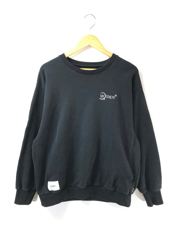 【中古品】【メンズ】 WTAPS ダブルタップス 19AW AXE.DESIGN CREW NECK SWEAT BLACK クルーネック スウェット シャツ トレーナー トップス 142-260924-rt-21-tagh サイズ：1 カラー：ブラック 万代Net店