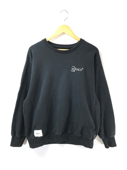 【中古品】【メンズ】 WTAPS ダブルタップス 19AW AXE.DESIGN CREW NECK SWEAT BLACK クルーネック スウェット シャツ トレーナー トップス 142-260924-rt-21-tagh サイズ：1 カラー：ブラック 万代Net店