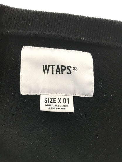 【中古品】【メンズ】 WTAPS ダブルタップス 19AW AXE.DESIGN CREW NECK SWEAT BLACK クルーネック スウェット シャツ トレーナー トップス 142-260924-rt-21-tagh サイズ：1 カラー：ブラック 万代Net店