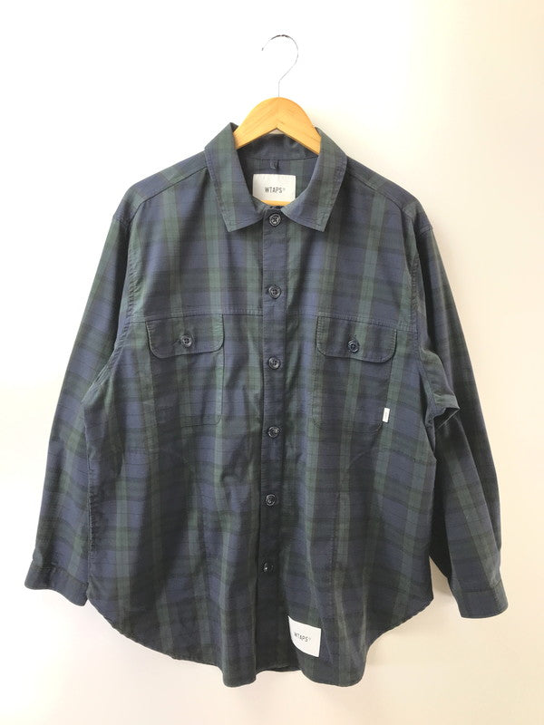 【中古品】【メンズ】 WTAPS ダブルタップス LS RIPSTOP TEXTILE SHIRT NAVY 211GWDT-SHM01 リップストップ テキスタイル シャツ ネイビー 142-260924-rt-40-tagh サイズ：1 カラー：ネイビー 万代Net店