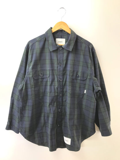 【中古品】【メンズ】 WTAPS ダブルタップス LS RIPSTOP TEXTILE SHIRT NAVY 211GWDT-SHM01 リップストップ テキスタイル シャツ ネイビー 142-260924-rt-40-tagh サイズ：1 カラー：ネイビー 万代Net店