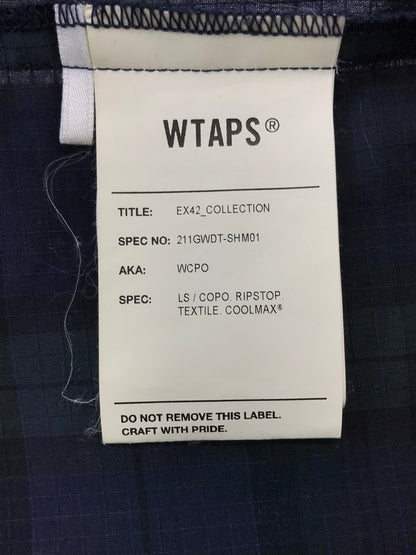 【中古品】【メンズ】 WTAPS ダブルタップス LS RIPSTOP TEXTILE SHIRT NAVY 211GWDT-SHM01 リップストップ テキスタイル シャツ ネイビー 142-260924-rt-40-tagh サイズ：1 カラー：ネイビー 万代Net店